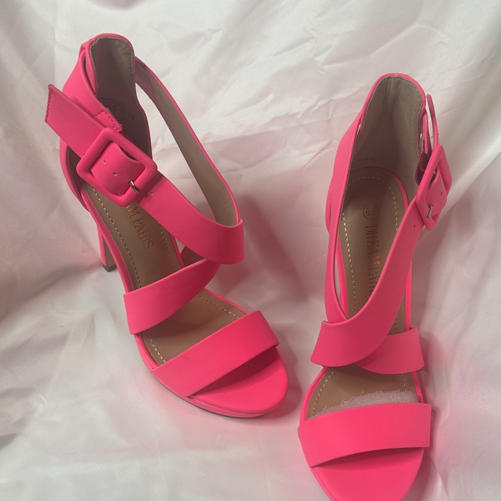 Pink Strappy Heels